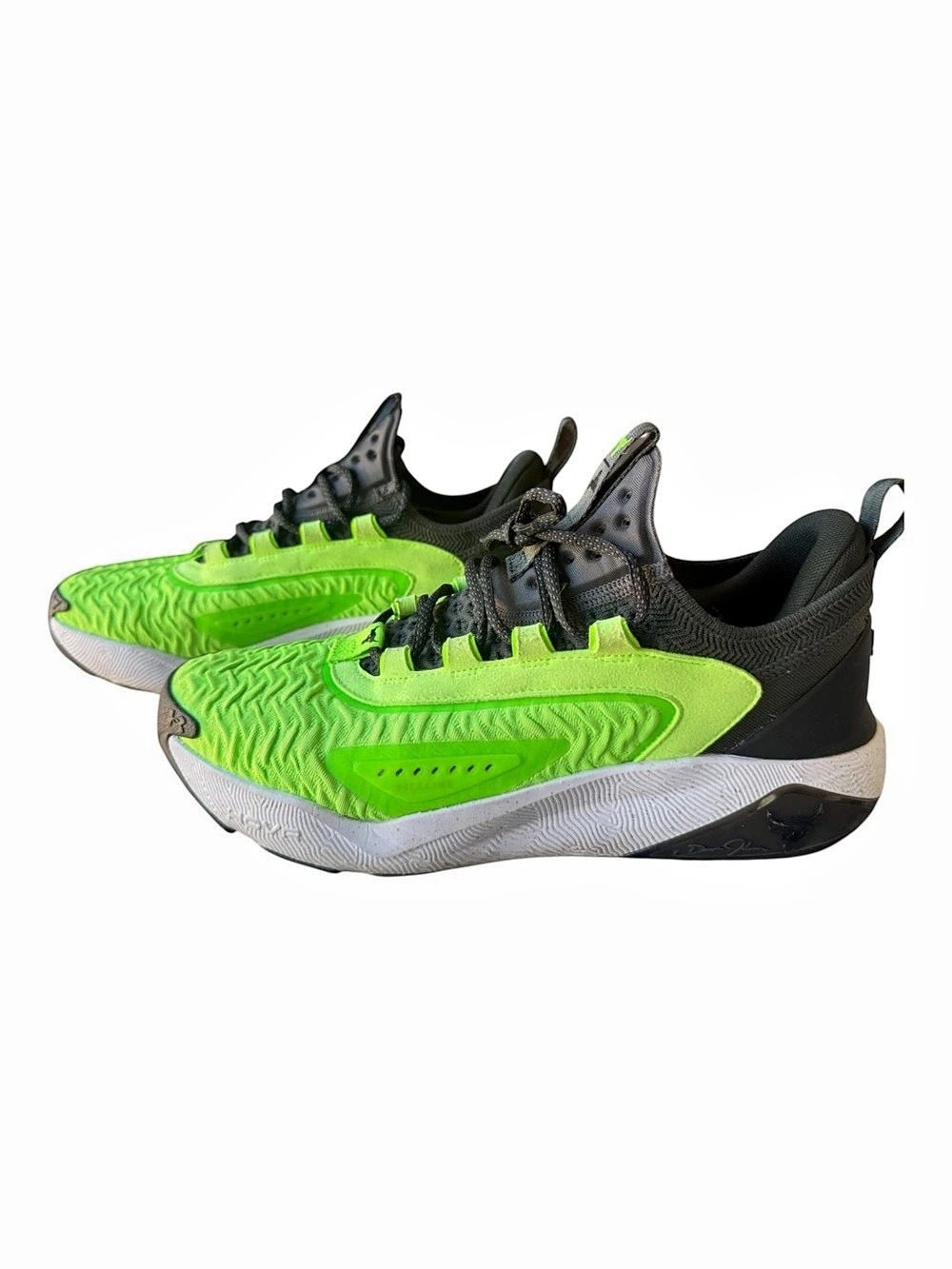 Under Armour Project Rock 7 Neon Green Black Training Shoes Men’s 9.5